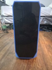 Light Blue PC gaming case, mid tower Atx pc case glass tempered