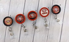 49ers Badge Reel Nurse Retractable Badge 49ers Gift Football Stocking Stuffer