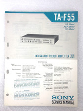 Original OEM Sony TA-F55 Service Manual Repair Integrated Stereo Amplifier 1980