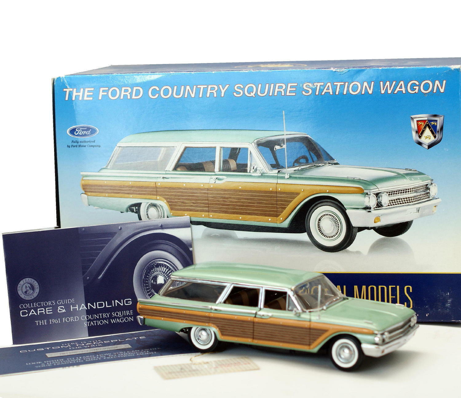 FRANKLIN MINT 1961 Ford Country Squire Station Wagon Diecast 1:24 FREE SHIPPING