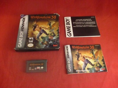 Wolfenstein 3d (Nintendo Game Boy Advance, 2002) COMPLETE w/ Box manual  game 682384320167|