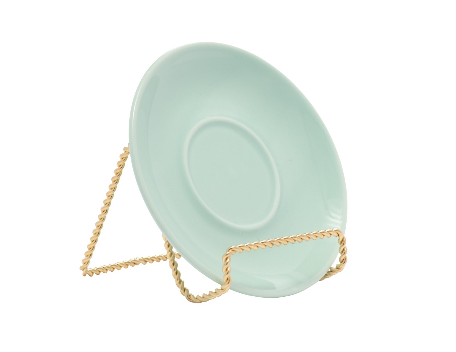 Brass Twisted Wire Easels - 3 Inch Gold Plate Stands for Display | 6 Pack