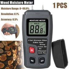 Digital LCD Wood Moisture Meter Detector Tester Wood Firewood Paper Cardboard US