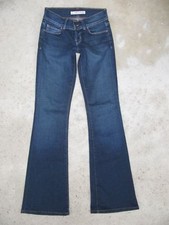 J Brand Classic Rise Bootcut Jeans Women Sz 24 Dark Blue Distressed Stretch L31