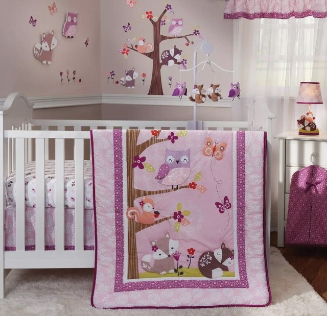 purple crib sheet