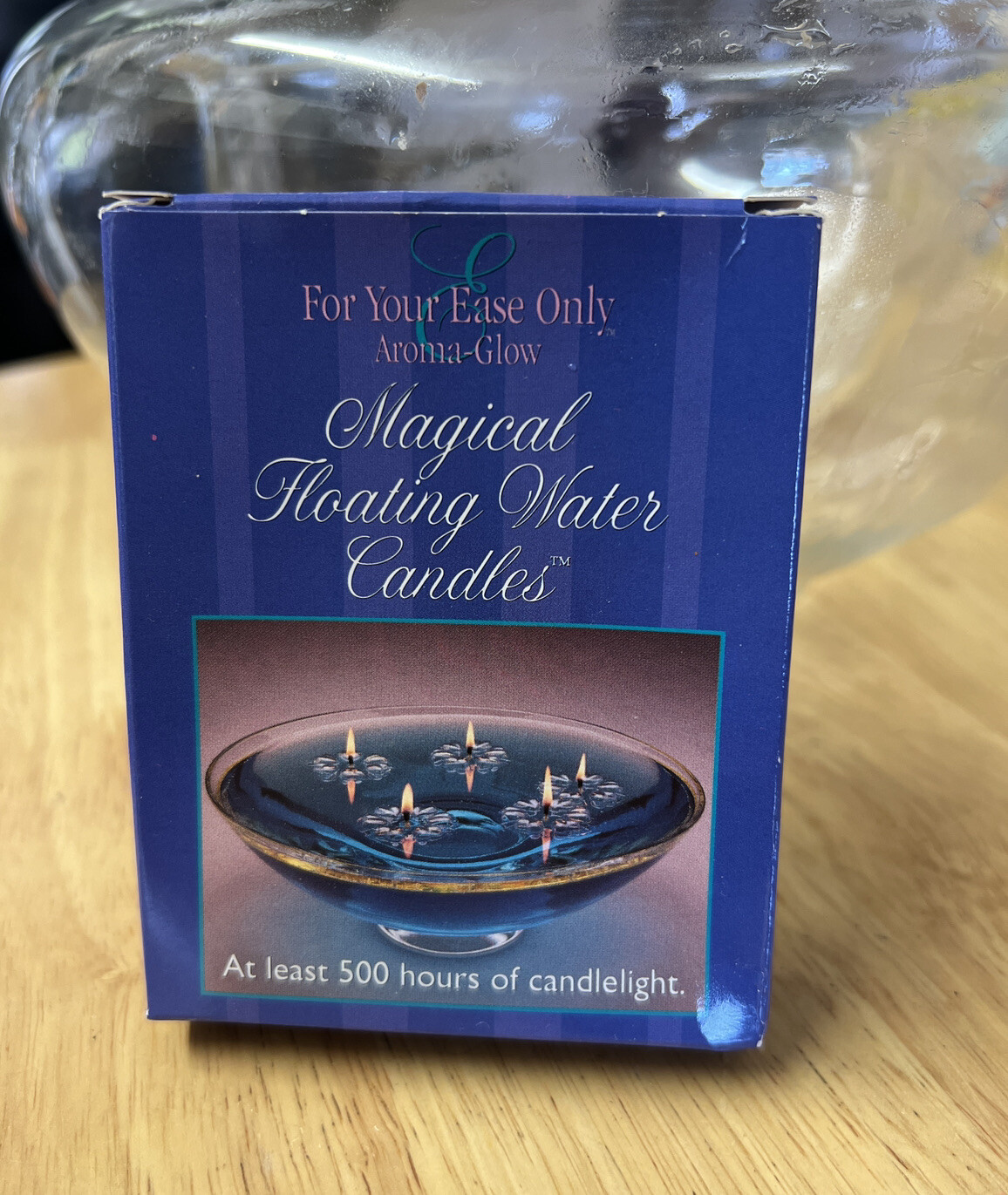 AROMA GLOW GLASS CENTRE PEICE FLOATING CANDLES BOWL eBay