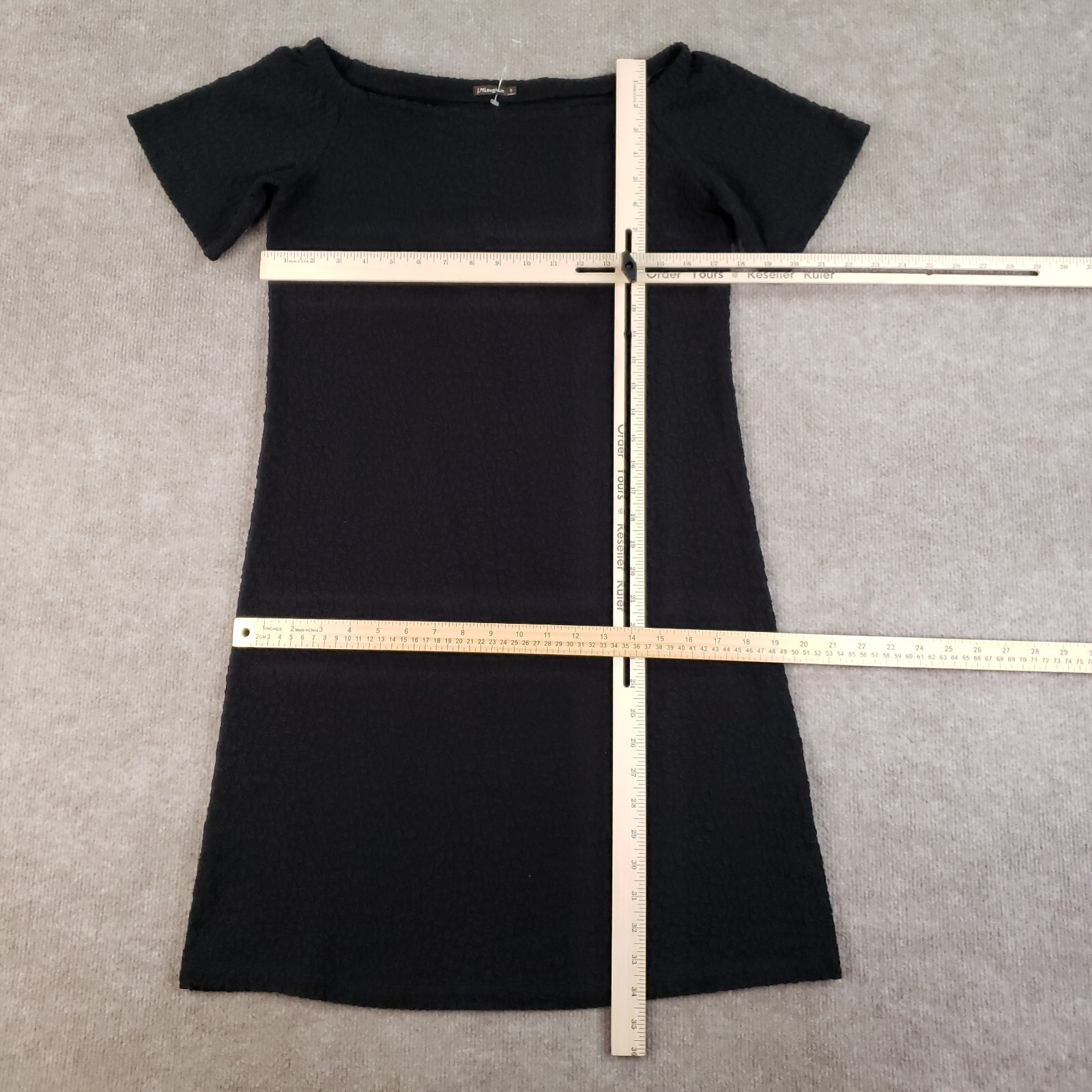 J McLaughlin Dress Womens Small Black Textured Sh… - image 3