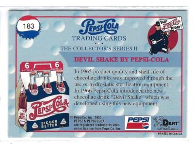 Pepsi ビンテージトレーディングカードセット 1995 Pepsi-Cola Trading Cards -Devil Shake by Pepsi-Cola | eBay