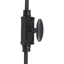 Signature Ironmongery Stepney Door Iron Cremone Bolt 9 feet Black Powder Coated