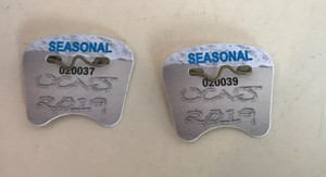 Details About Lot Of 2 Ocean City Nj 2019 Seasonal Beach Tags Current Season Year Issue