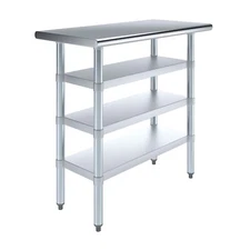 18 in. x 36 in. Stainless Steel Table With Three Undershelves