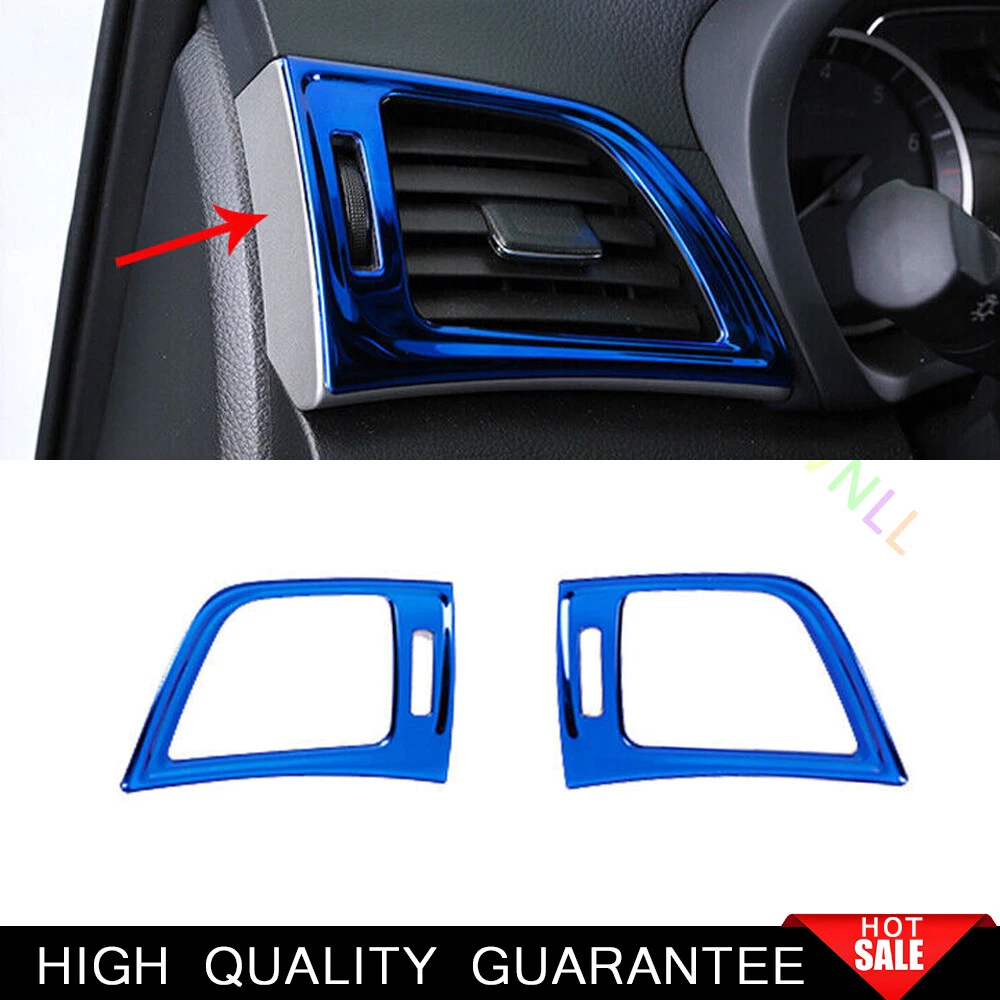 For Nissan Sentra Sylphy 2013-2019 Blue Steel Console L&R Air Outlet Vent Trim
