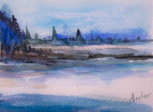 Ipswich Massachusetts Cape Ann Original Watercolor Painting Nautical New England