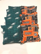 8 Cornhole Bag Set Corn Hole Philadelphia Flyers and Eagles MP
