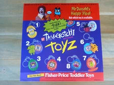 NEW Vintage McDonald’s Tamagotchi Toyz Happy Meal Translite Sign