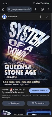 Concert System Of A Down 2-Sitzer Vip3 (Stehwiese + VIP-Zugang)