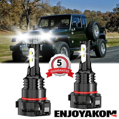 For Jeep Gladiator 2019-2023 6000K LED Fog Light Bulb Conversion Kit High Power