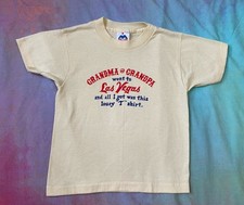 Vintage 80s Single Stitch Las Vegas Souvenir T Shirt Single Stitch Kids Sz S 6/8