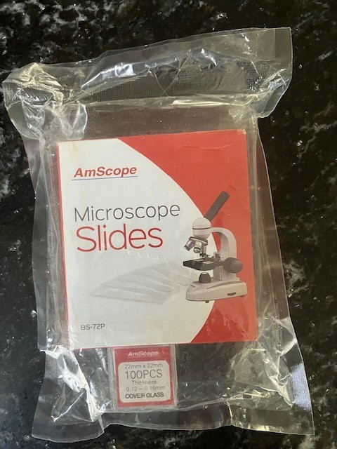 NEW AmScope Microscope Slides 75 pcs Grounded Edges, + 100 Coverslips 22mmx22mm