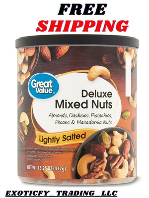 Great Value Lightly Salted, Deluxe Mixed Nuts, 15.25 oz