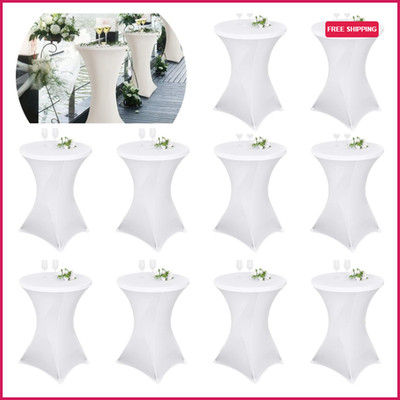 Pesonlook 10er-Set Stretch Stehtisch Husse für Bistrotisch Ø 80-85 cm