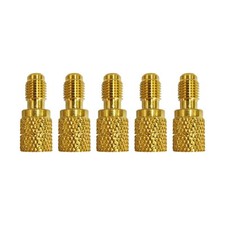 5pcs R410a Mini Split AC HVAC Charging Vacuum Adapter 5/16" to 1/4" w/Valve Core