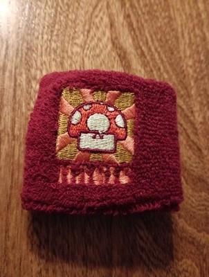 RARE Y2K Retro Super Mario Brothers Mushroom Magic Wristband Sweatband