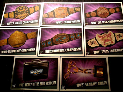 Topps WWE Wrestling SLAM ATTAX Serie 4 RUMBLE - Titel/Gürtel Cards Mirror Foil