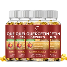 Quercetin Capsules – 5-in-1 Immune Support with Bromelain, Zinc & Elderberry