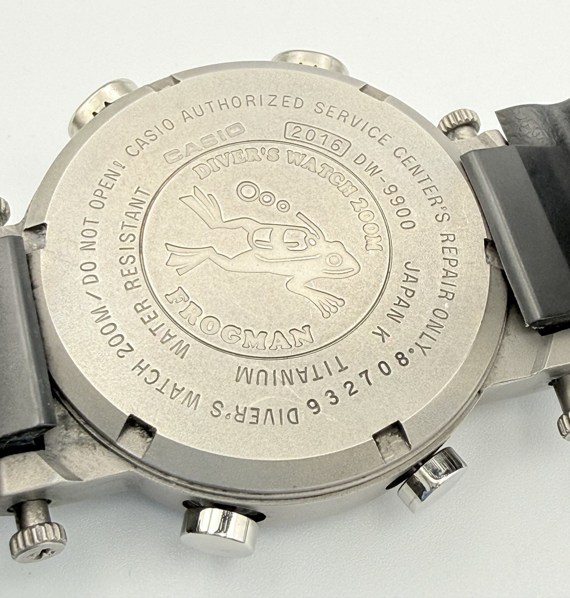 CASIO G-SHOCK DW-9900 FROGMAN Titanium Quartz Vintage Watch Divers