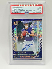 2024 Donruss JJ McCarthy #4 RC Elite Series Auto PSA 9 38/99