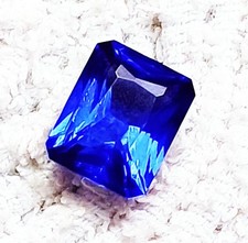 Loose Gemstone Natural Blue Tanzanite Emerald Cut 9.00 Ct Certified ~ Free Gift