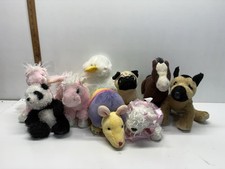 Webkinz Plush Lot of 9 Unicorn Rainbow Armadillo German Shepherd Panda Horse