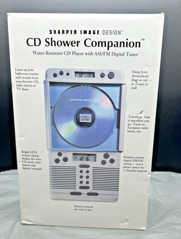 Sharper Image Design Shower CD  Player Water Resistant See Through Body - Image 3 of 4