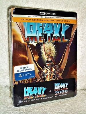 Heavy Metal / Heavy Metal 2000 (4K/Blu-ray, 2022, 4-Disc STEELBOOK) animated NEW