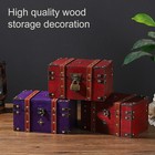 Wooden Lock Storage Box for Desktop Elegant Solution for Keys and Passwords