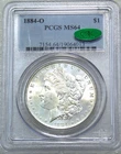 1884-O Morgan Silver Dollar PCGS MS64 CAC Frosty White PQ coin #J267A