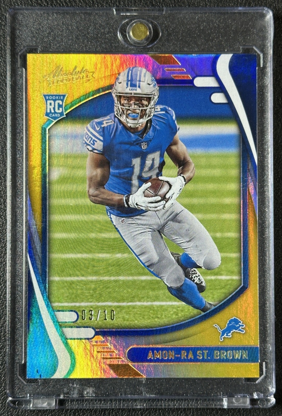 Amon-Ra St. Brown Panini Absolute #131 Gold Spectrum
