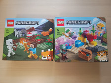 Image of LEGO Minecraft 21164 THE CORAL REEF AND 21162 TAIGA ADVENTURE Sets New & Sealed