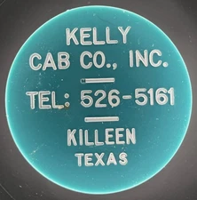 Kelly Cab Company Killeen TX "Good for 10c on a Taxi Ride" Token 36mm