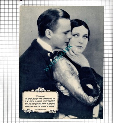 Esther Ralston Schauspielerin Neil Hamilton Schauspieler John Gilbert - 1929 Ausschnitt