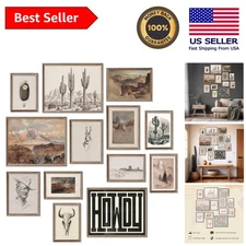 13-Piece Western Decor Set - Rustic Canvas Prints for Cozy Home Aesthetic