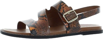 NATURALIZER KERRY ORANGE SNAKE SANDALS W/ BUCKLE SHOES SIZE 8M NEW IN BOX