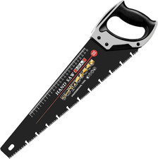 AIRAJ 450MM Hand Saw, Fine Cutting Heavy Duty Pruning Saw, Unique Ω Type Chip Fl