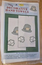 Jack Dempsey Unopened Decorative Towels Stamped Hand Embroidery ST PATRICK'S DAY