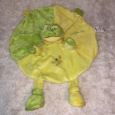 TJM Snuggz Green Frog & Butterfly Comfort Blanket Soft Toy Comforter Rattle