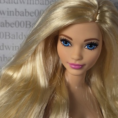 E87 ~ NUDE BARBIE FASHIONISTA CURVY CHIC IN CHAMBRAY BLOND #22 DAISY DOLL 4 OOAK