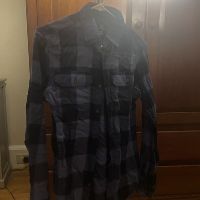 Men's George Flannel Shirts Size Extra Small XS 30-32 Black Gray Orange You Pick
