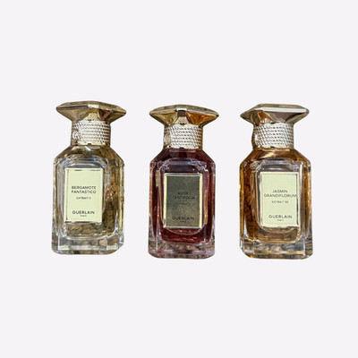 Guerlain Lot of 3 Extraits Bergamot Jasmin Rose 0.3 fl oz 10 ml Luxury Perfume