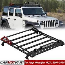 Steel Roof Rack Cargo Luggage Carrier Black For 2007-2026 Jeep Wrangler Jk Jl Steel Roof Rack Cargo Luggage Carrier Black For 2007-2026 Jeep Wrangler Jk Jl